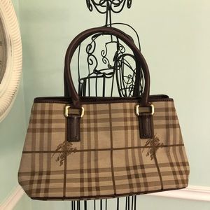 Burberry haymarket Vtg top handle purse tote bag